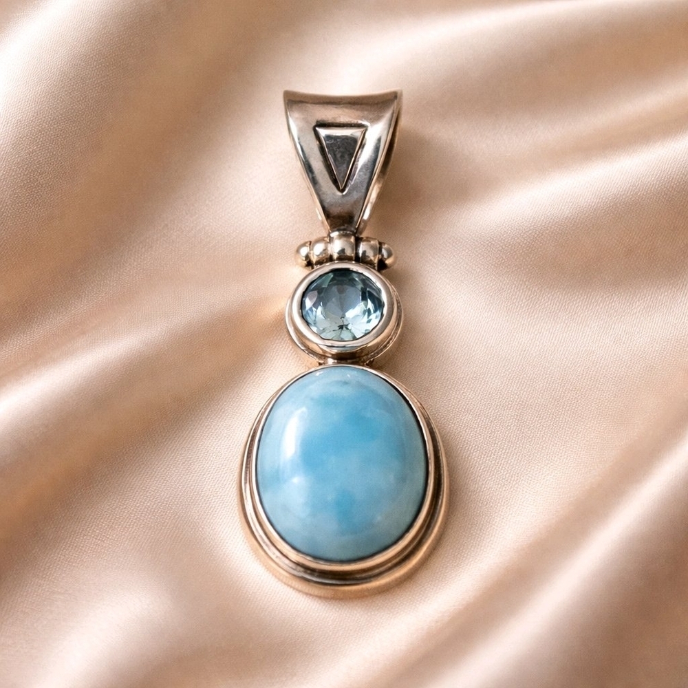 Pendant Larimar Blue 925 Sterling